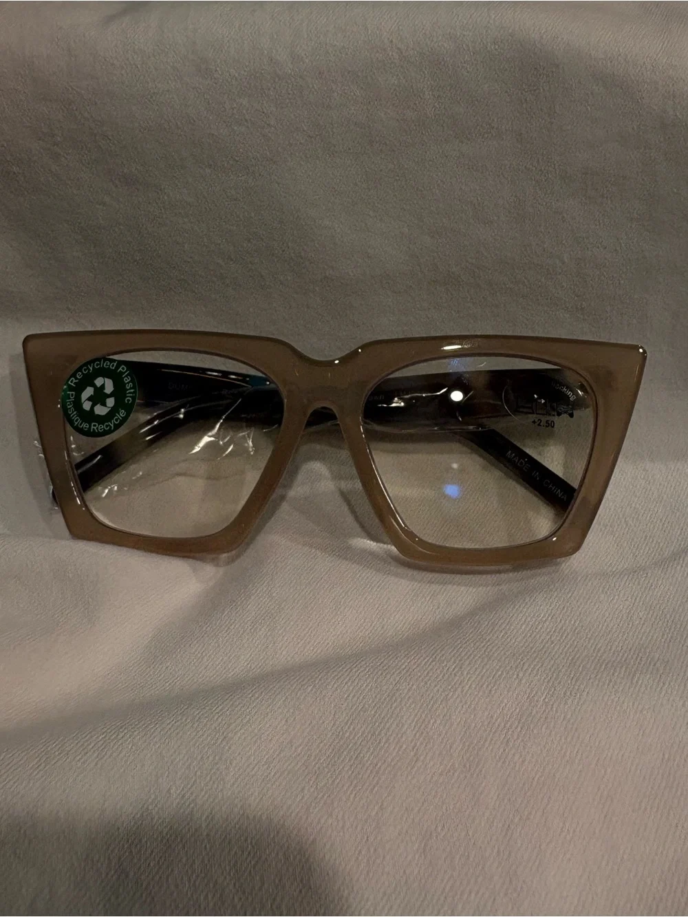 Women's Rectangular Beige Fashion Glasses